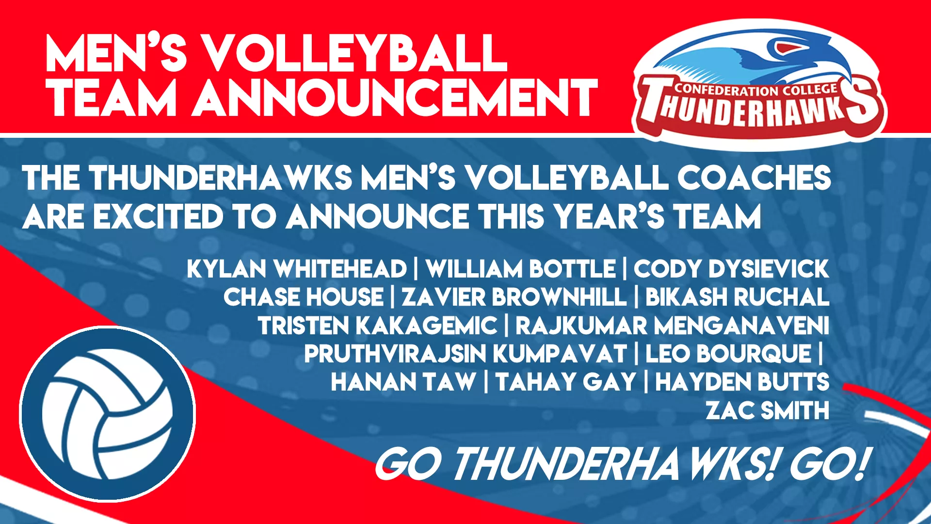 Men's Volleyball Team Announcement