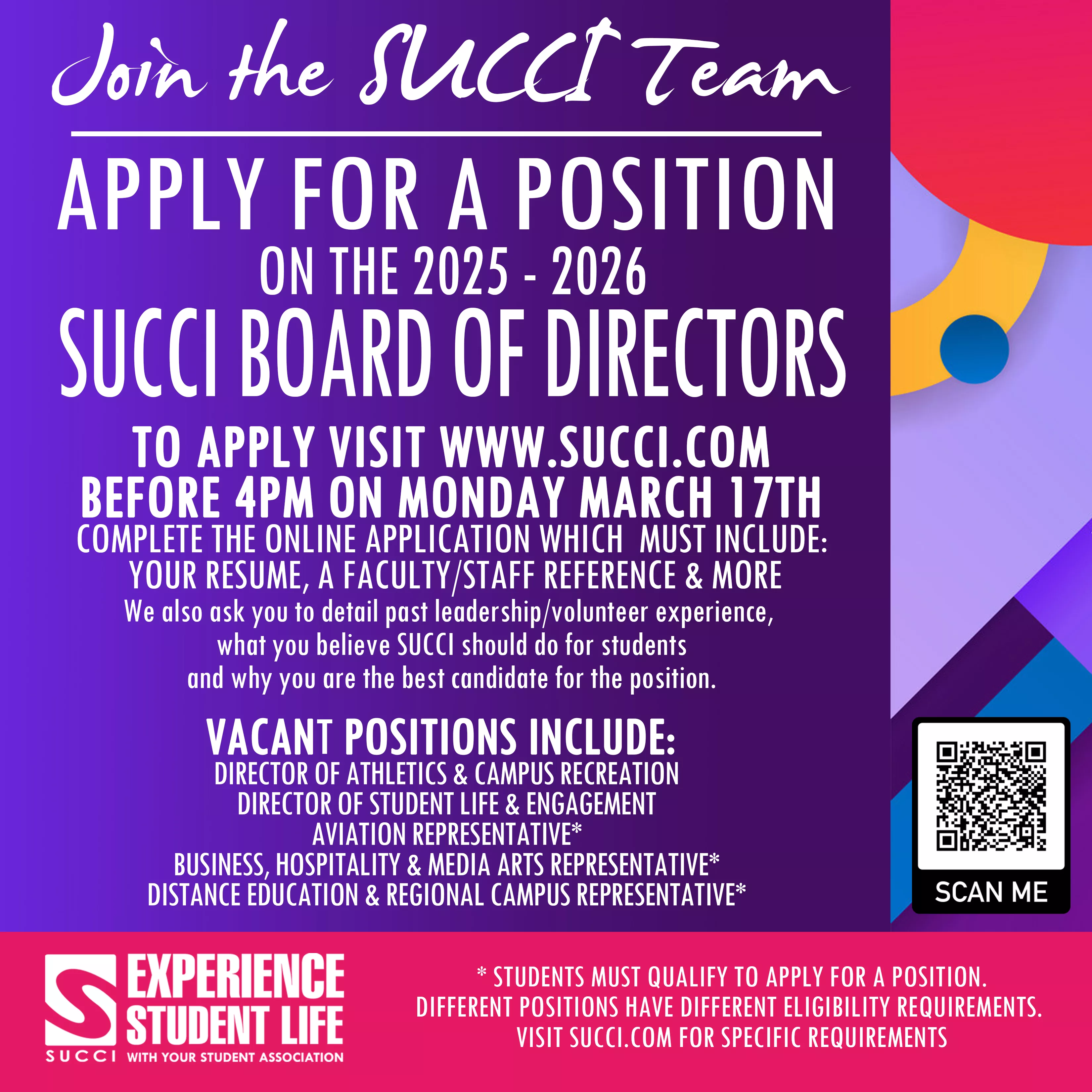 Apply SUCCI Board